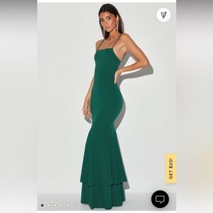 Lulu’s Hunter Green Maxi Dress